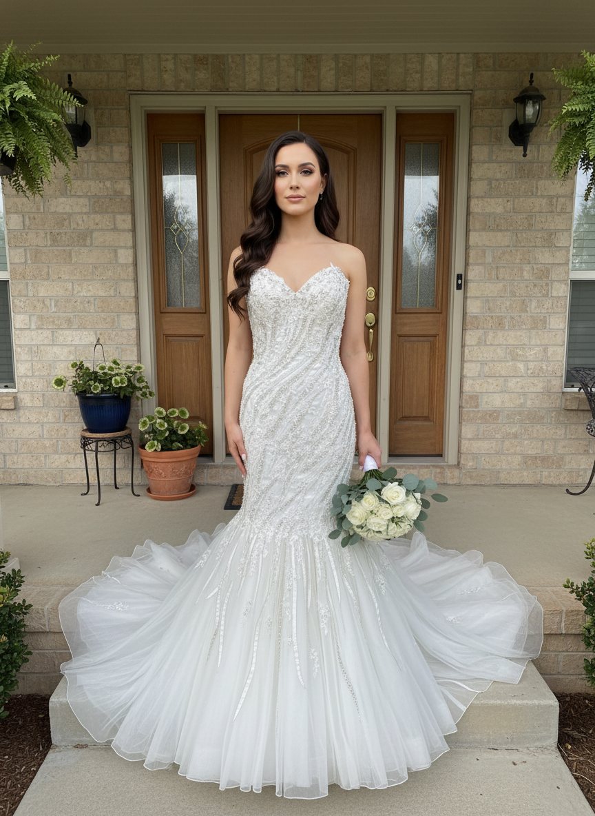 Crystal Beaded Mermaid, Porch Look